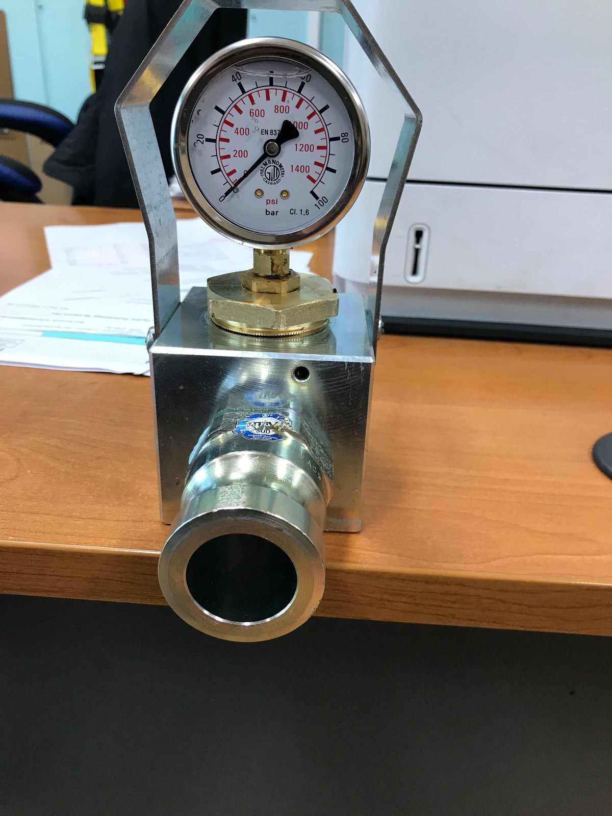 Part Number 1107000K35 - Pressure Gauge for Turbo Mixer for Koine 35 Pump. Used with 35mm Hose.