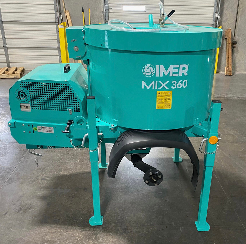 IMER MIX 360 Plus Vertical Shaft Mixer - with Honda 13 hp GXV 390 Gas Motor