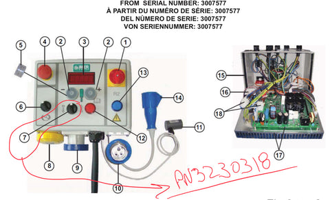 PN 3230318 - IMER Small 50 - Rotor/Stator - ON/Off Switch