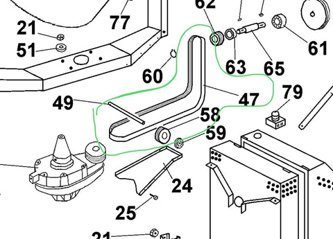 Workman 420 II Multi Mixer - Belt - IMER Part Number 3209886, gearbox drive 10 rib serpentine belt.