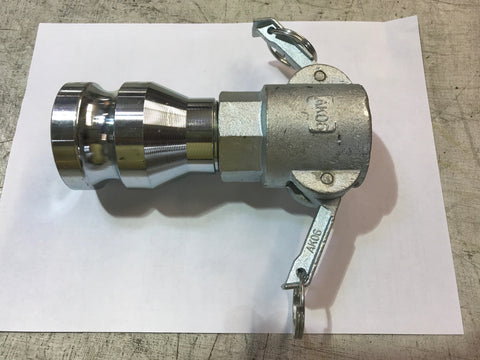 1106178 - IMER Cam Lock Reducer / Adapter  - 50mm / 2” male Cam Lock to 35mm/1 3/8” Female Cam Lock