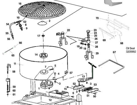 PN 3211641 ROTATION PIN FOR DISCHARGE - IMER  Mix 750 Mixer