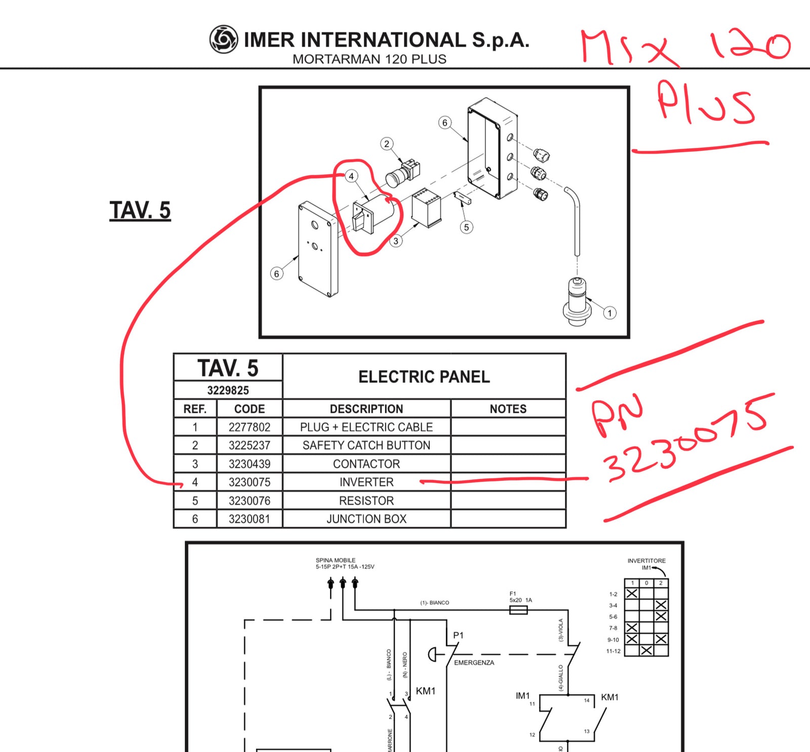 Part Number 3230075 - ( replaced PN 3227796) - Electrical INVERTER 110volt - MIX 120