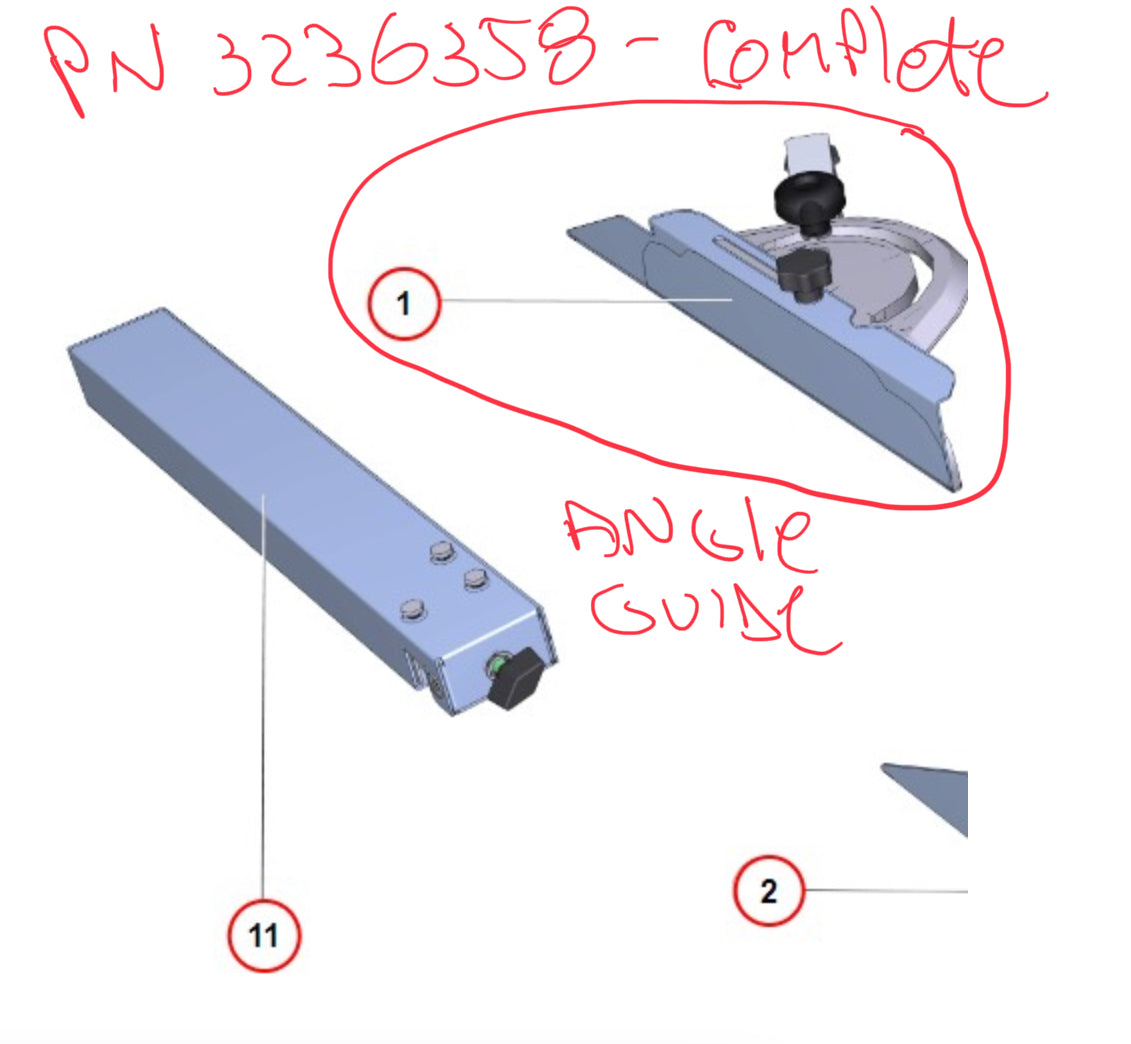 PN 3226358 -  IMER Combi Saw Mitre Guide Complete